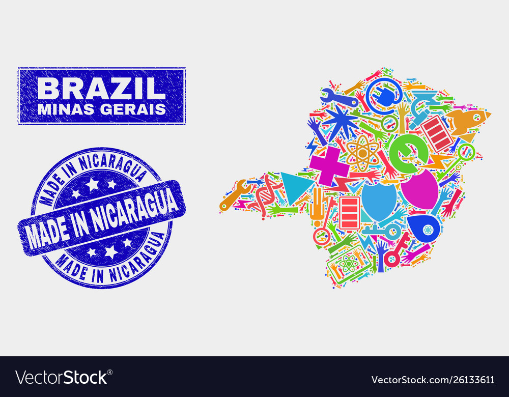 Mosaic technology minas gerais state map