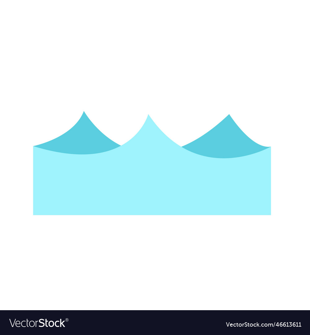 Ocean wave banner for decoration on sea Royalty Free Vector