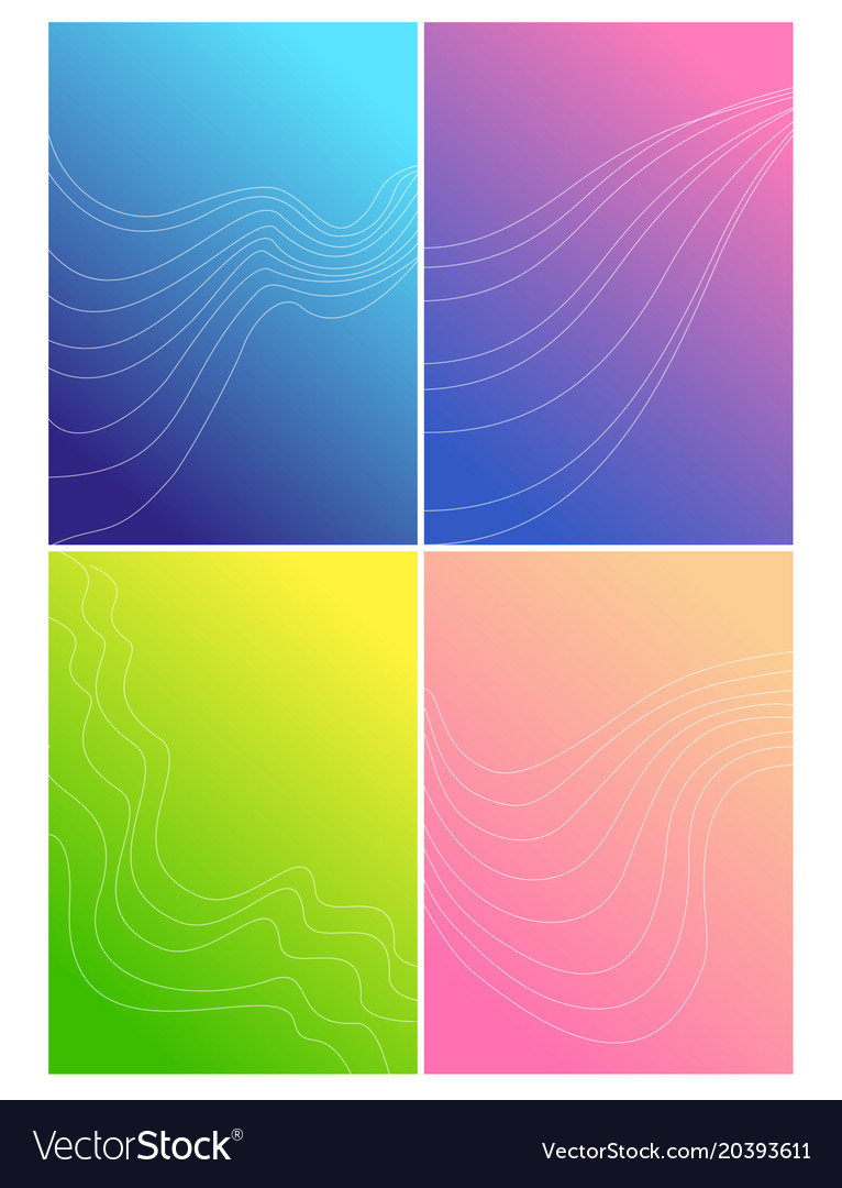 Set of color background design Royalty Free Vector Image