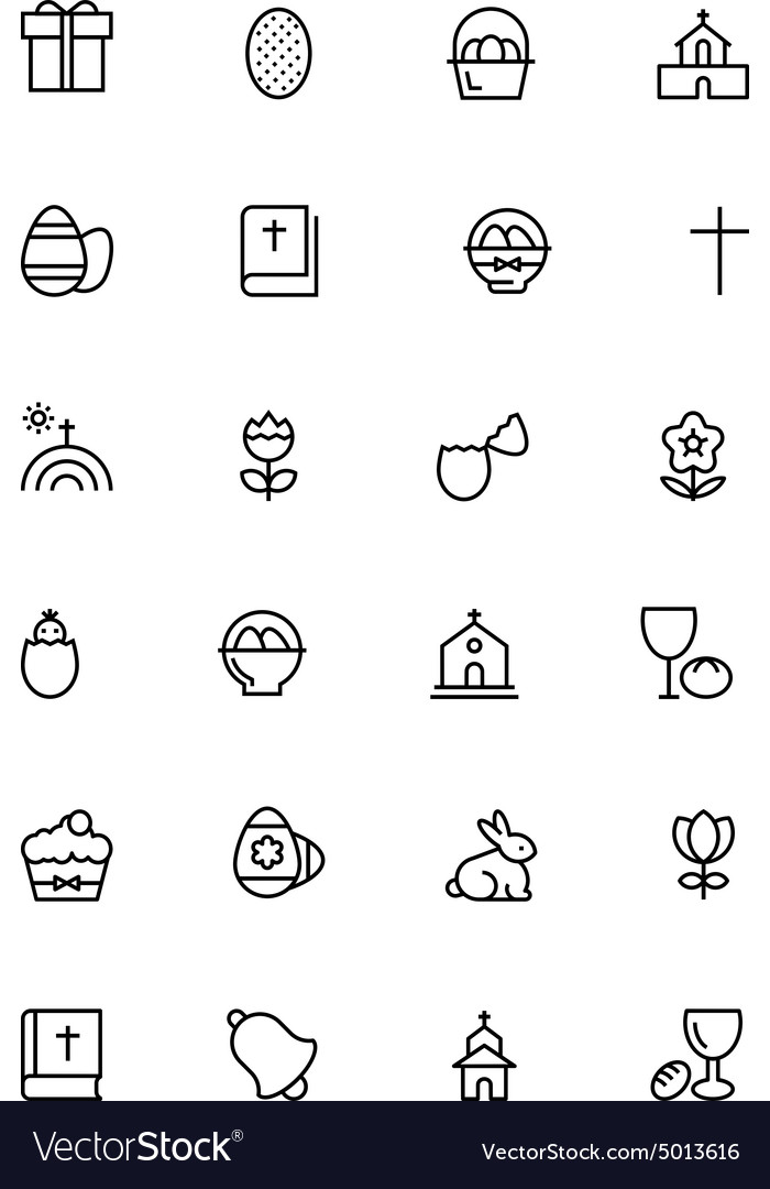 Easter line icons 2