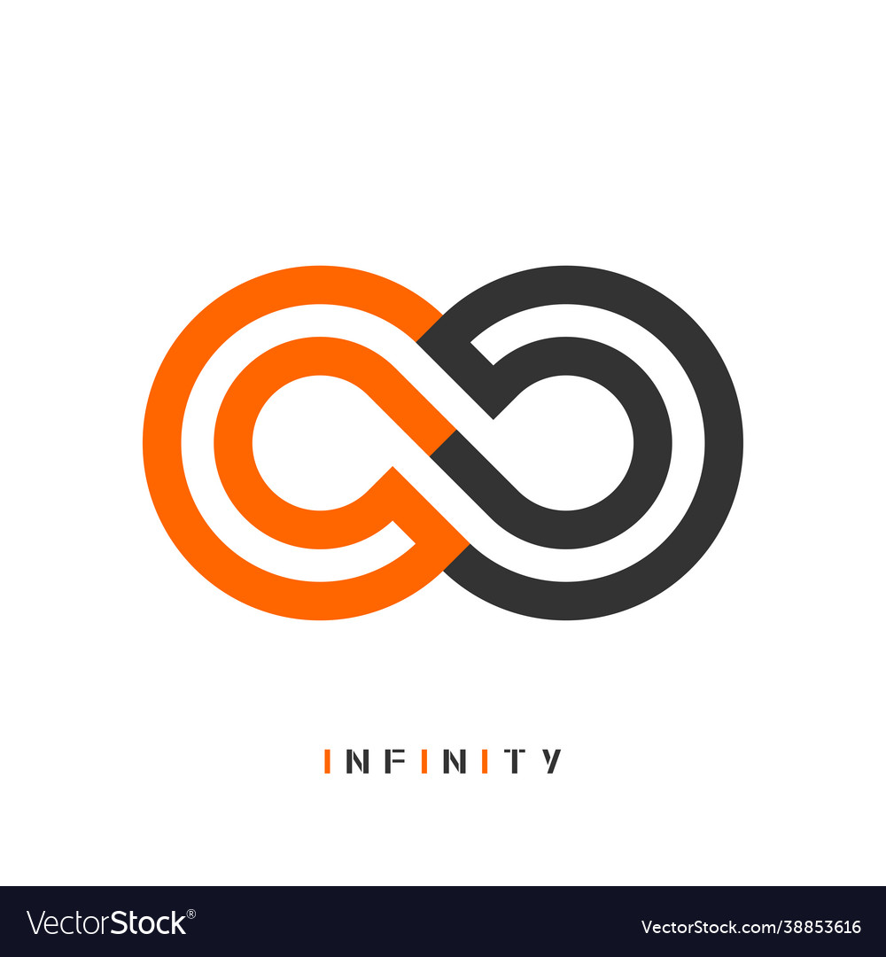 Infinity sign symbol logo Royalty Free Vector Image