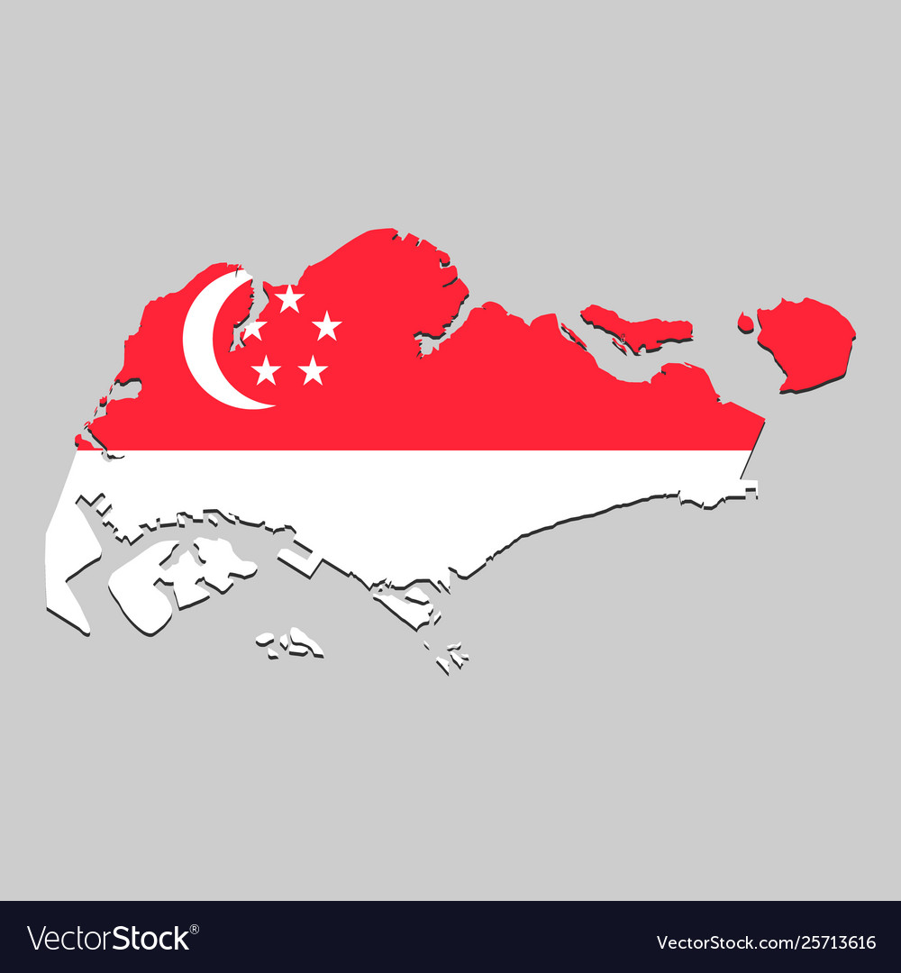 Map with national flag Royalty Free Vector Image