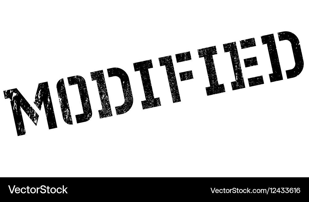 Modification Stamp Modified rubber stamp Royalty Free Vector Image