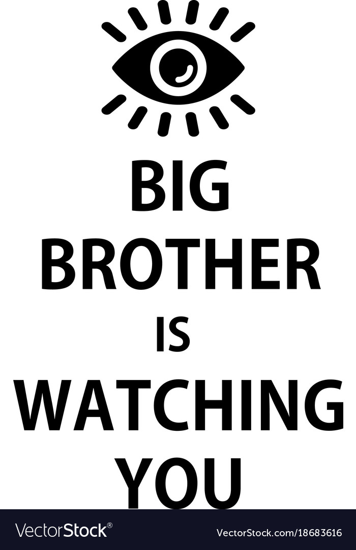 poster-big-brother-is-watching-you-isolated-vector-image