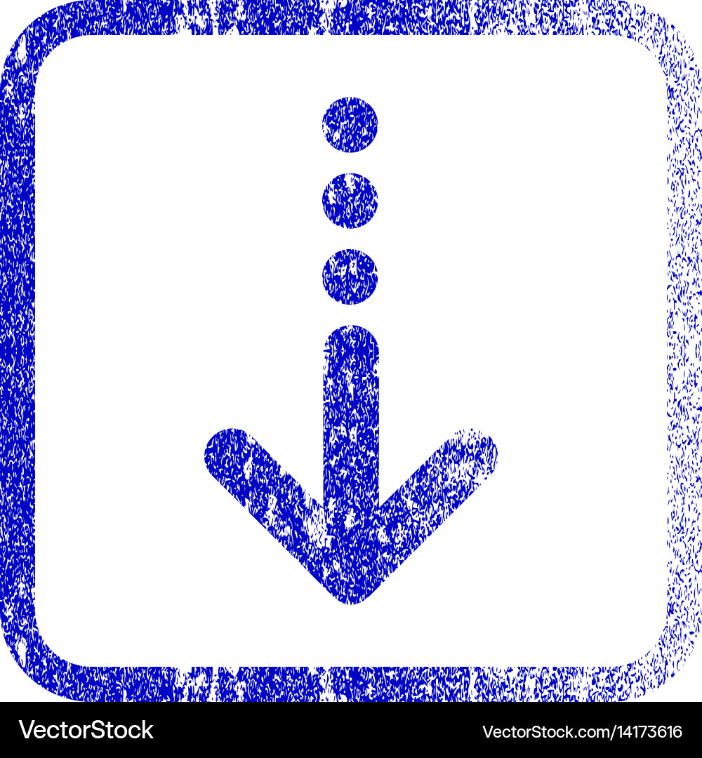 Send down framed textured icon Royalty Free Vector Image