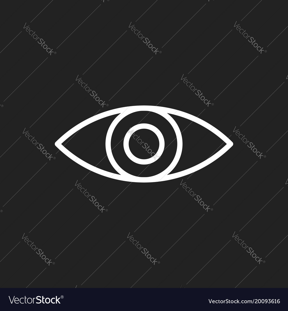 Simple eye icon eyesight pictograph in flat style Vector Image