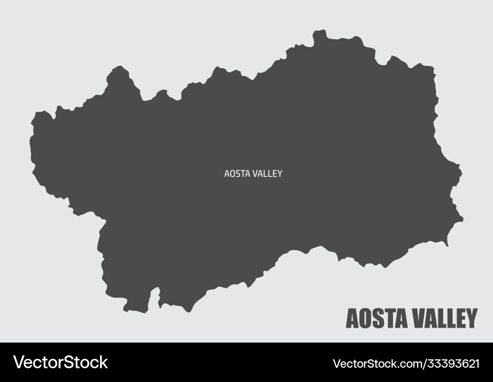 Aosta Valley Region Map Royalty Free Vector Image