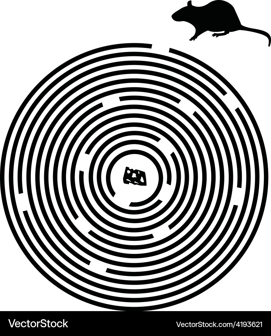 Black maze puzzle Royalty Free Vector Image - VectorStock