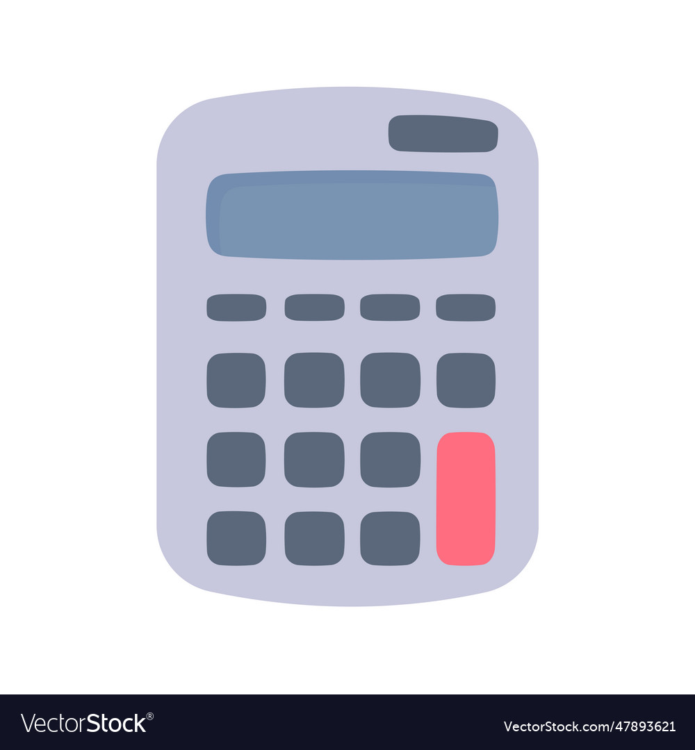 Calculator for helping with mathematical Vector Image