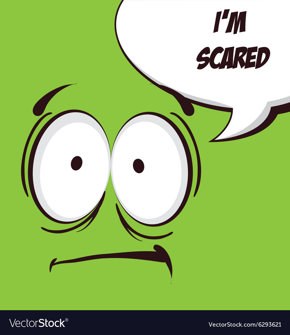 Funny Cartoon Scared Face