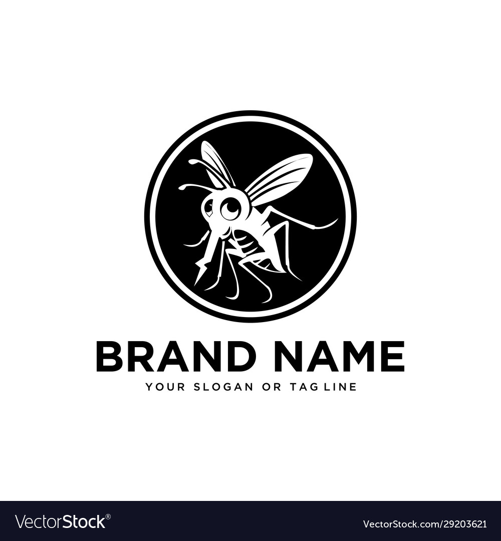 Mosquito logo design template white background