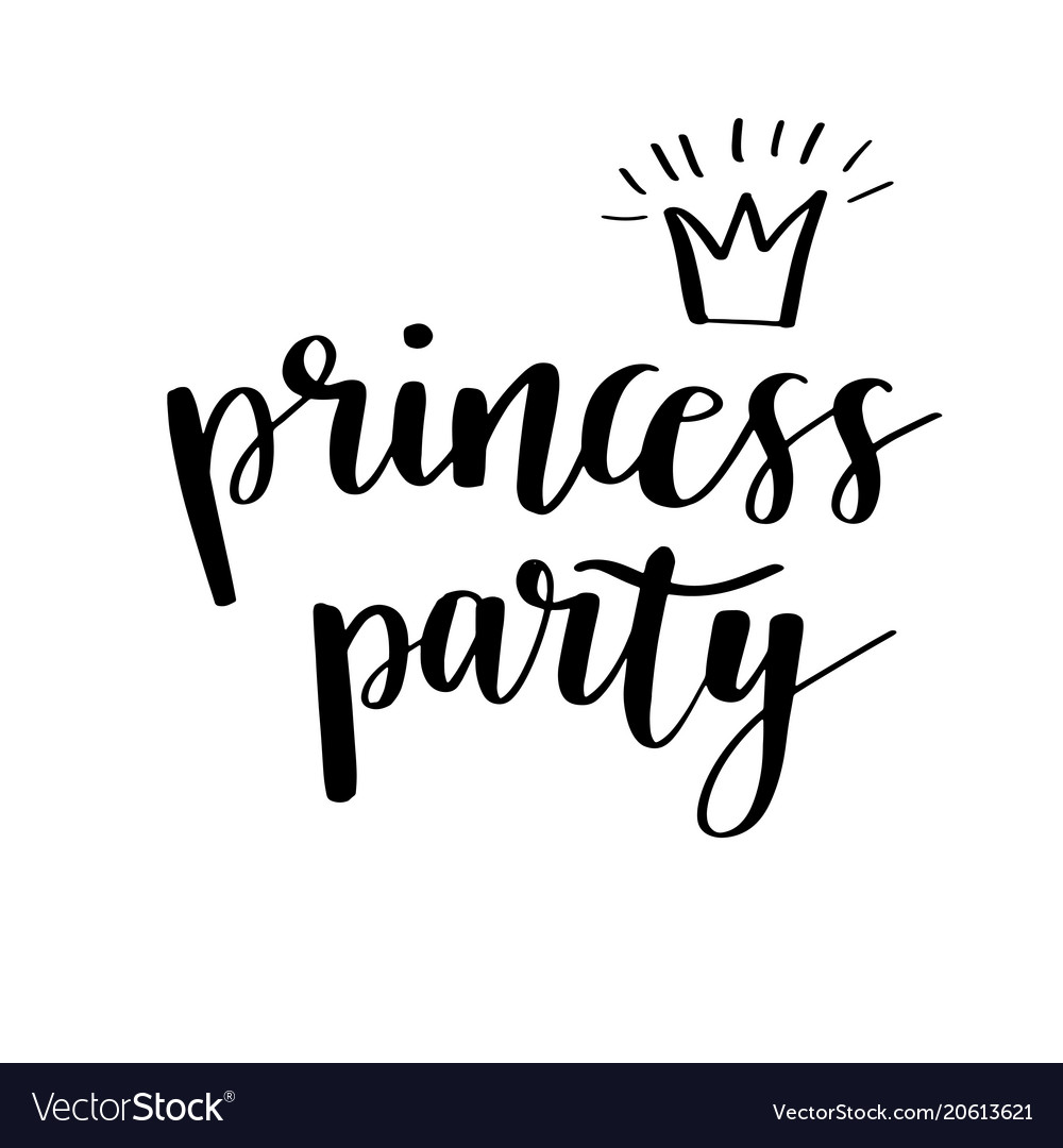 Princess Party Bridal Shower Card Design Birthday Vector Image