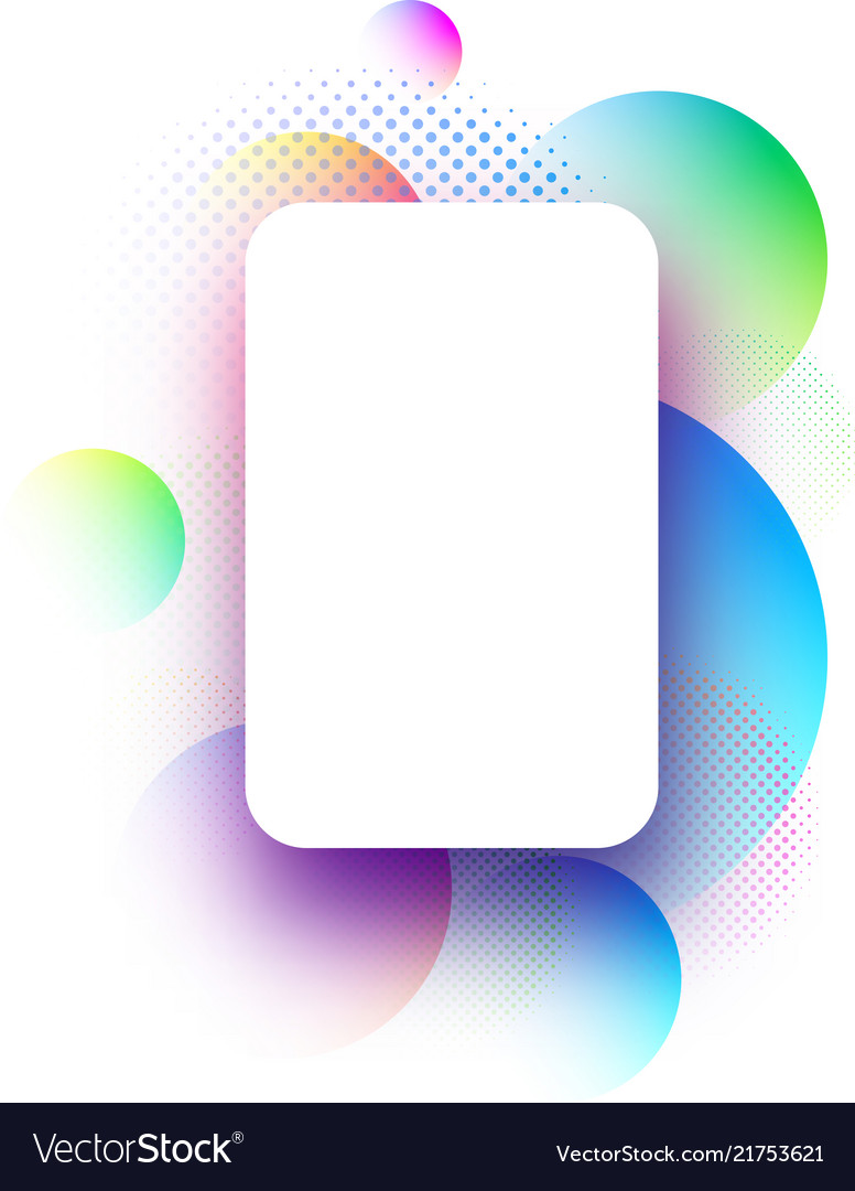 White abstract background with colour circles Vector Image