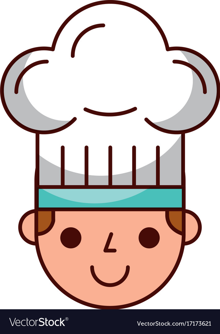 Young confident chef man in uniform hat sign