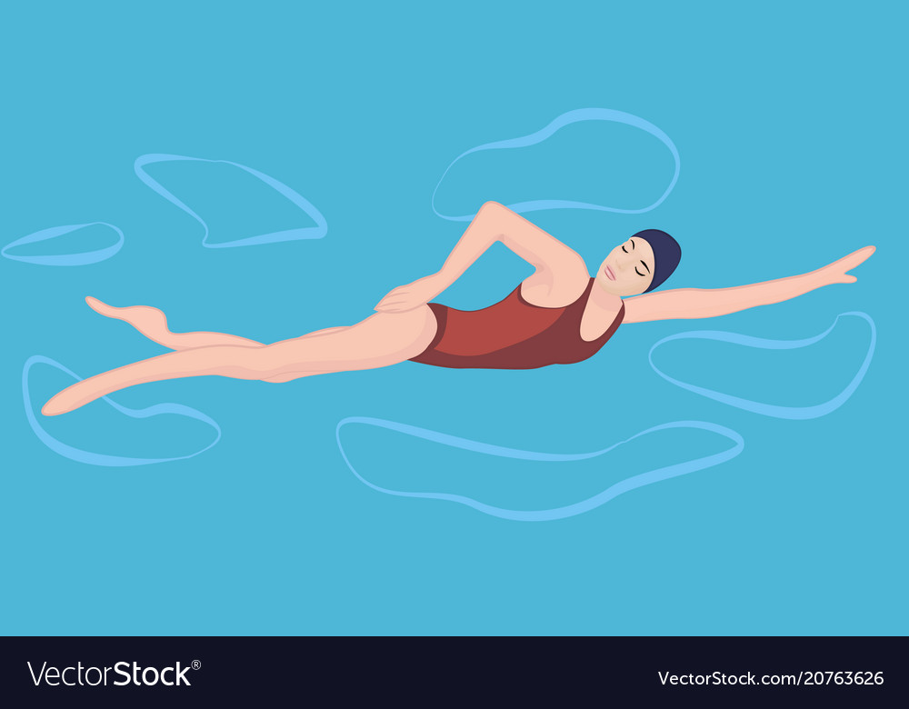 A girl swimming Clearance