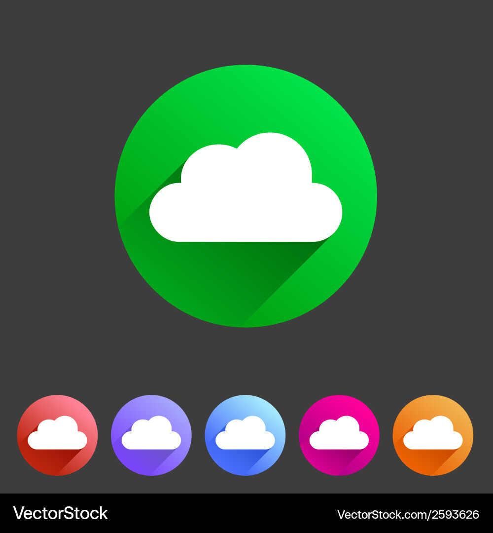 Cloud flat shape icon set collection Royalty Free Vector