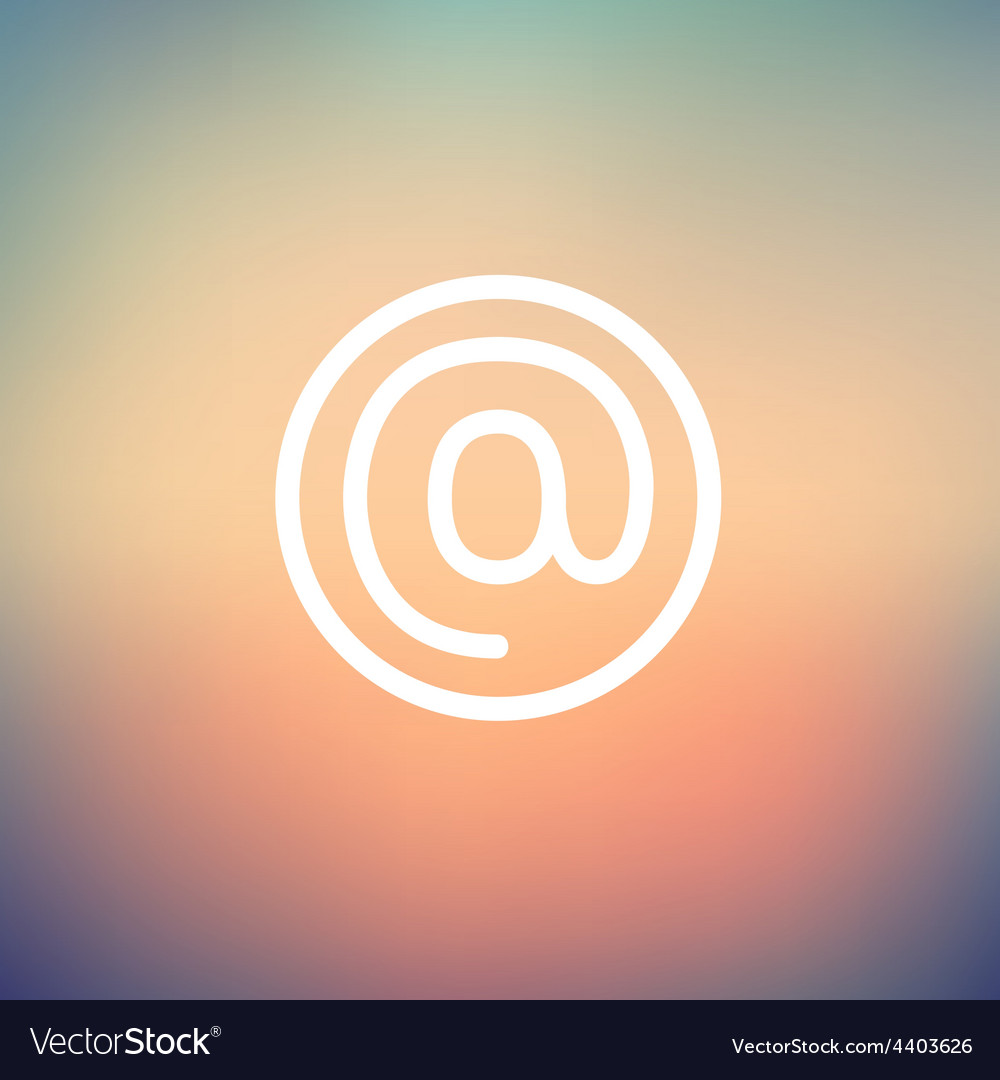 E-mail internet thin line icon