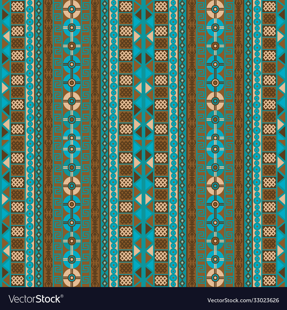 Ethnic background with blue and brown tribal