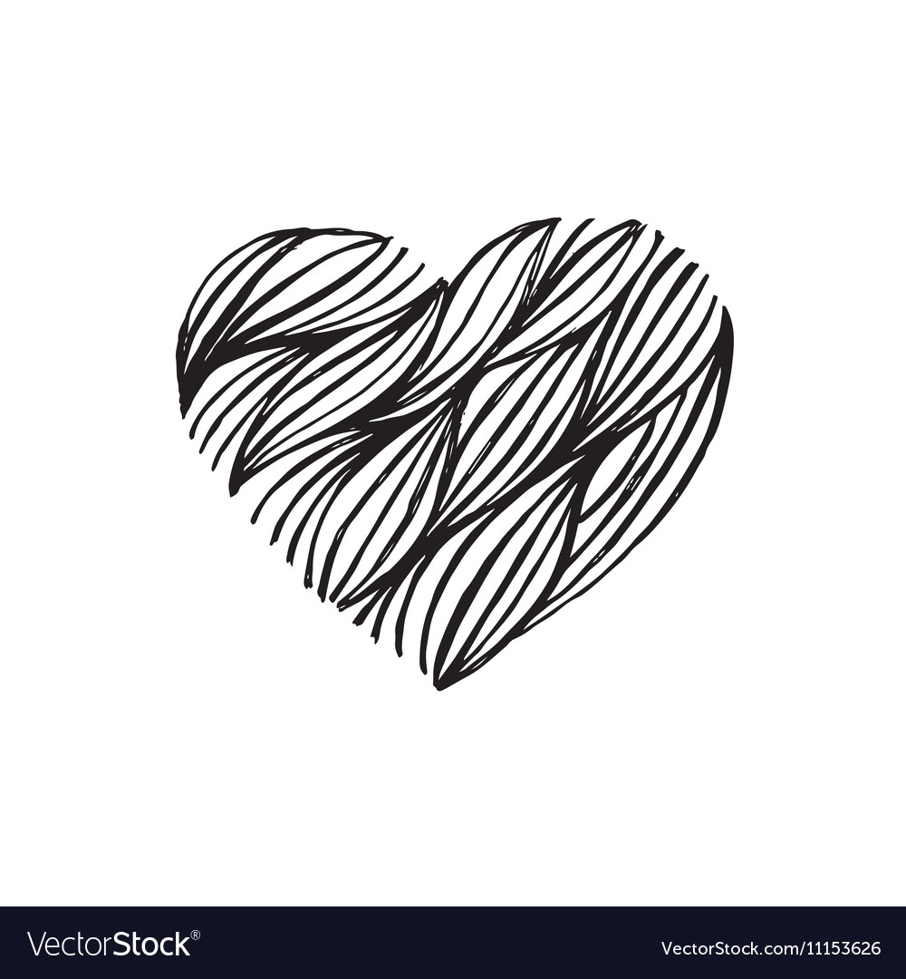 Hand drawn heart Royalty Free Vector Image - VectorStock