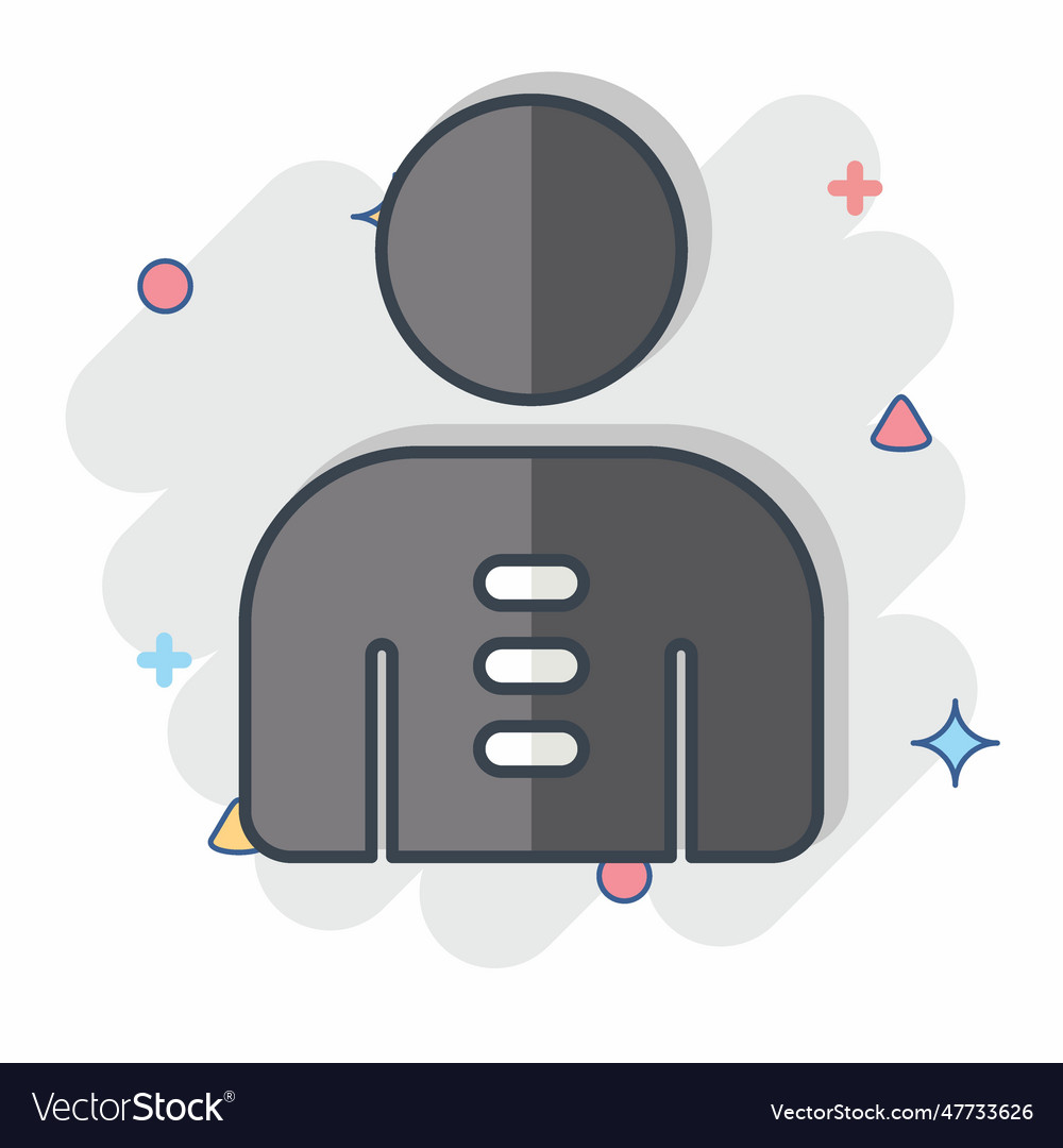 Icon posture related to orthopedic symbol comic Vector Image