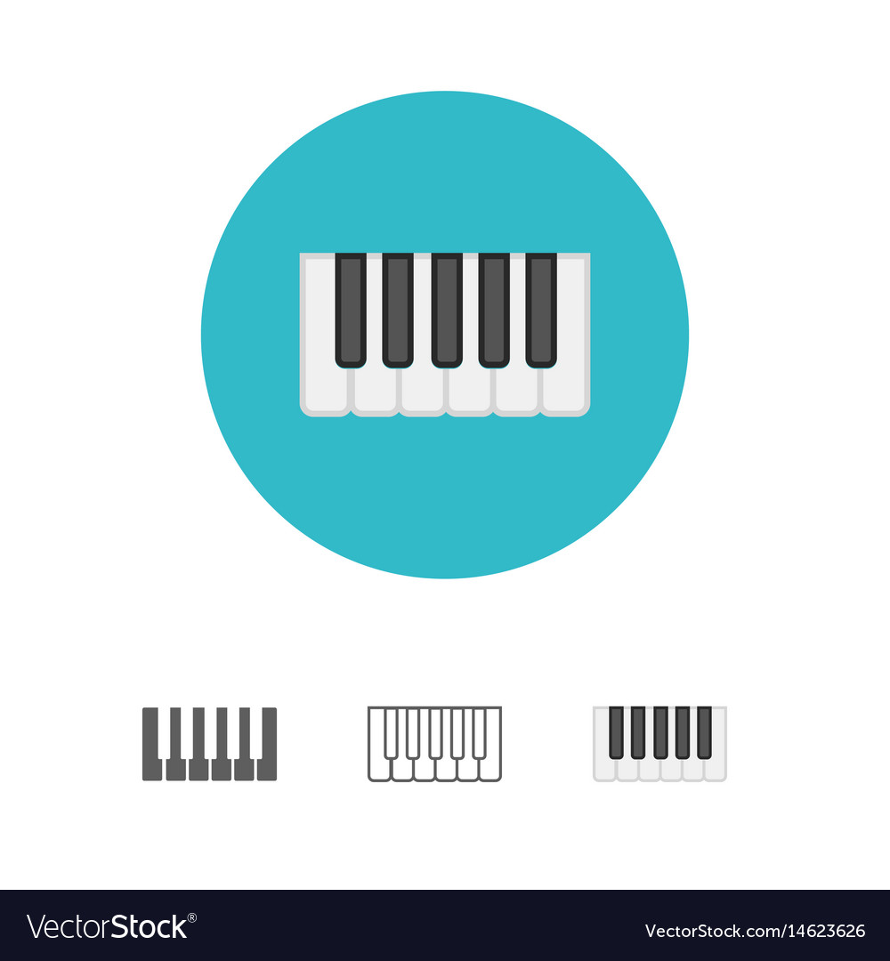 Octave piano keys icon Royalty Free Vector Image