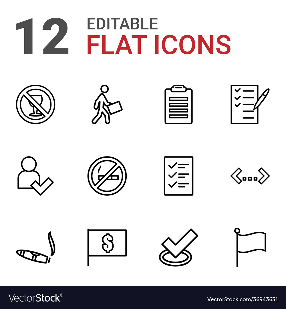 12 mark icons Royalty Free Vector Image - VectorStock