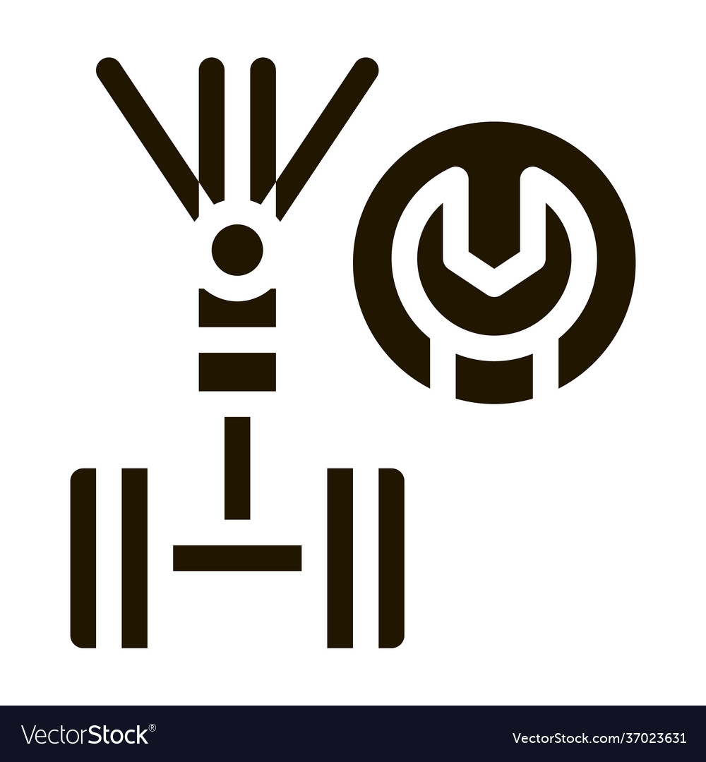 Chassis wrench icon glyph Royalty Free Vector Image