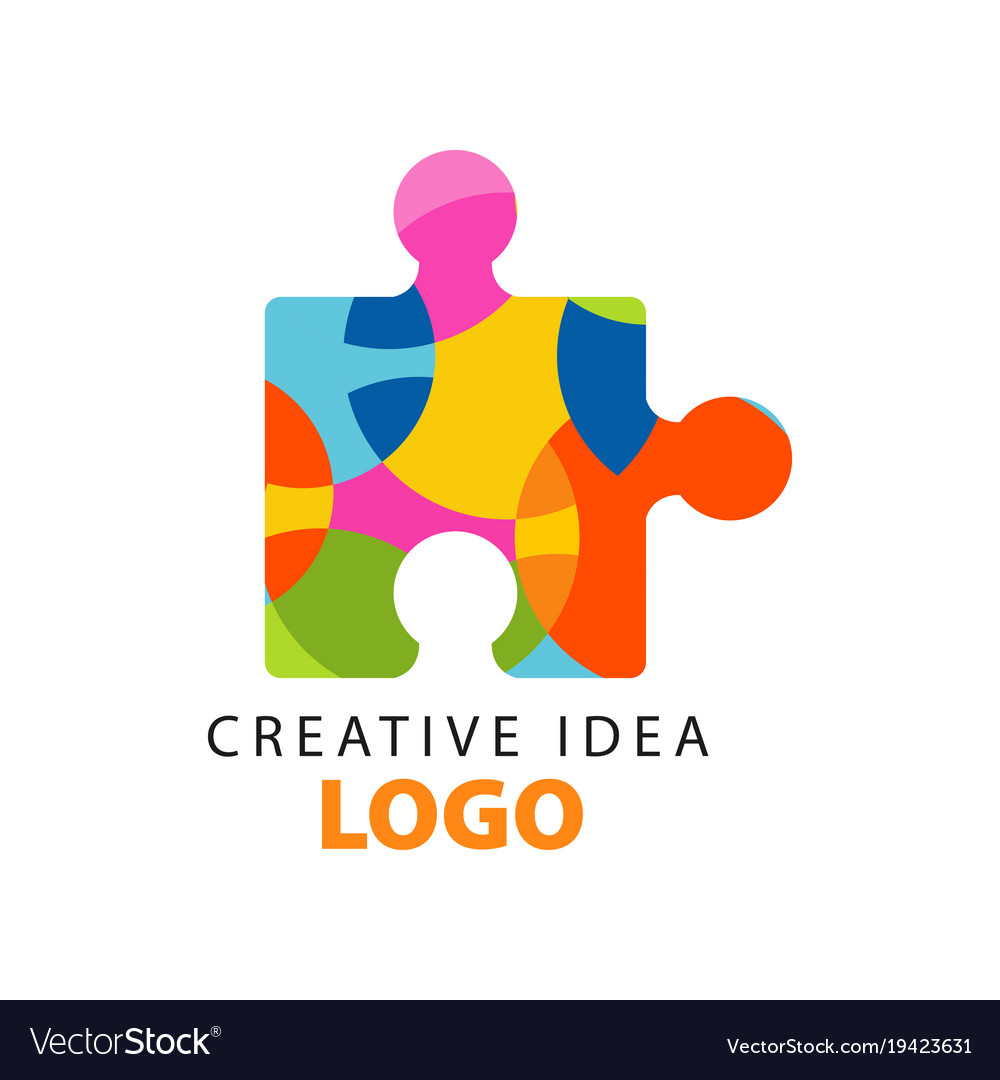 Creative idea geometric logo template Royalty Free Vector