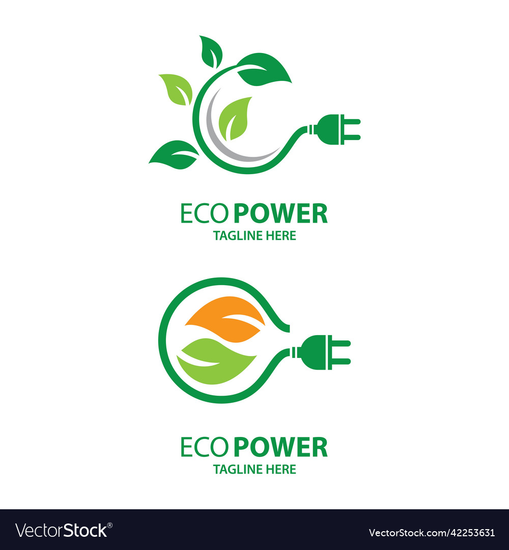 Eco energy logo images Royalty Free Vector Image