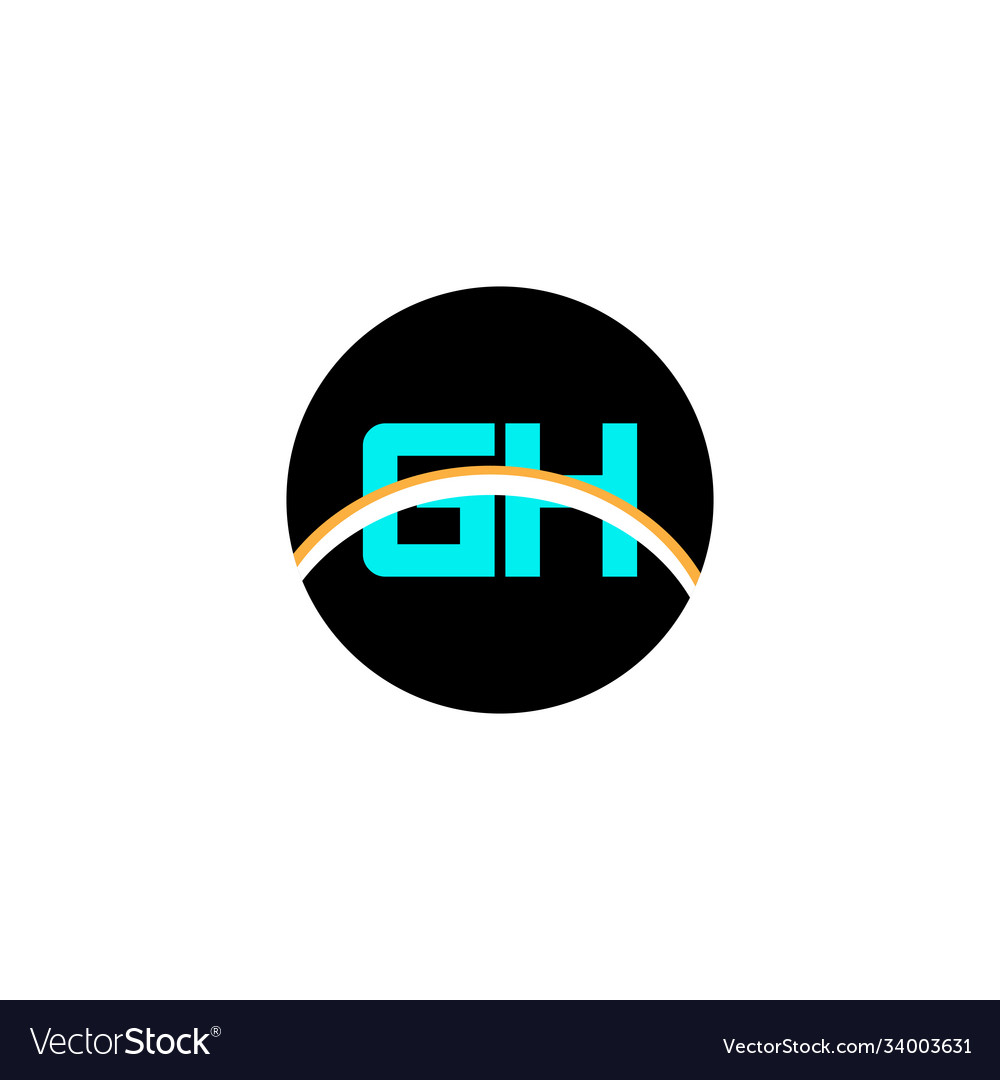 G h joint letter logo creative design