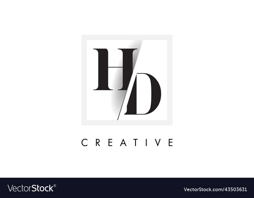 Hd serif letter logo design with creative