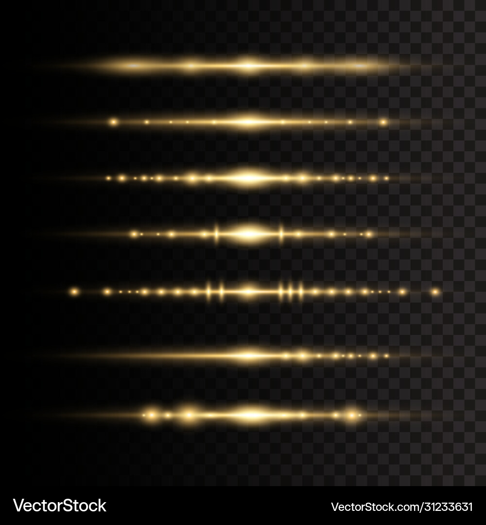 Horizontal light rays Royalty Free Vector Image