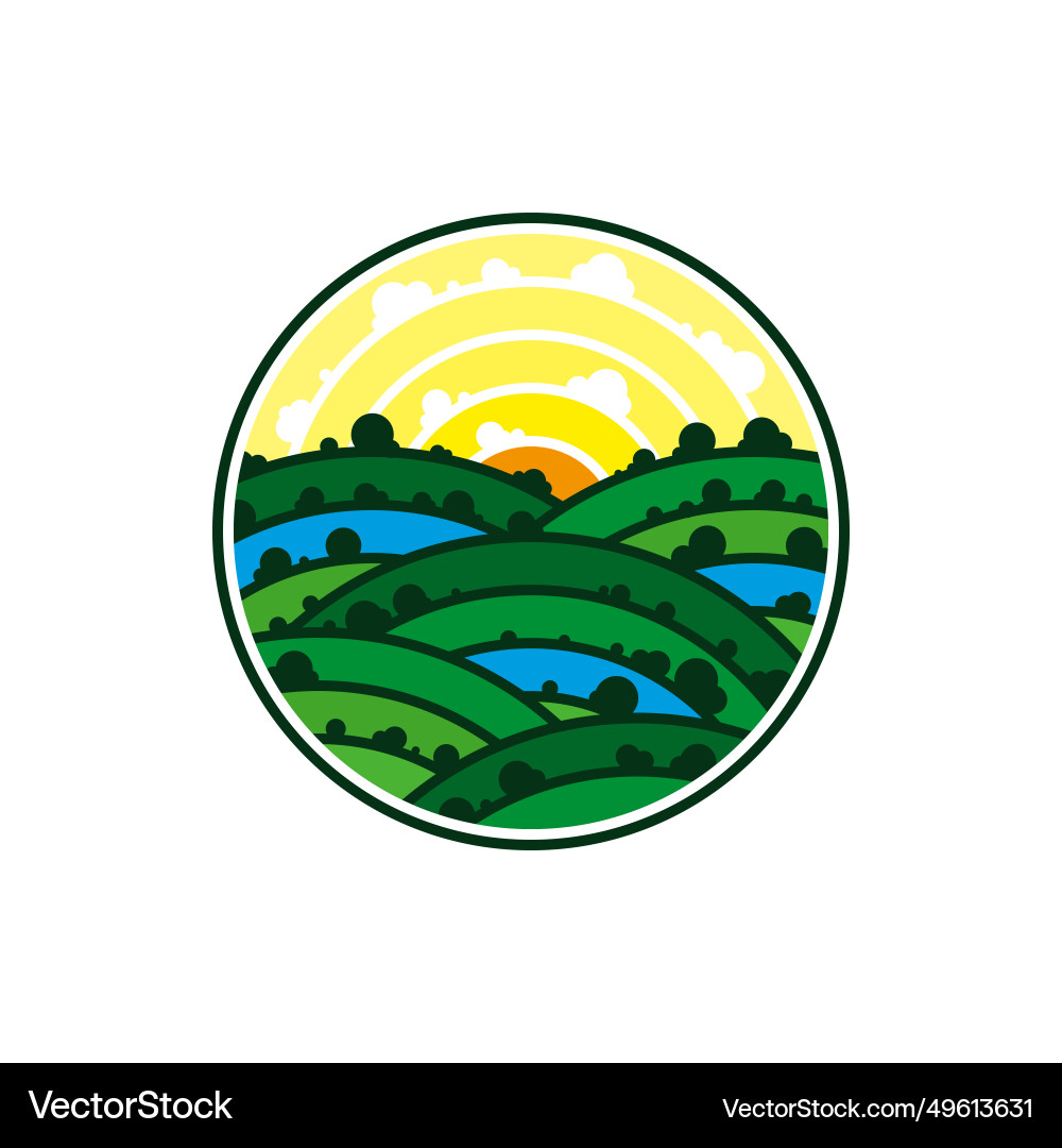 Nature template logo Royalty Free Vector Image