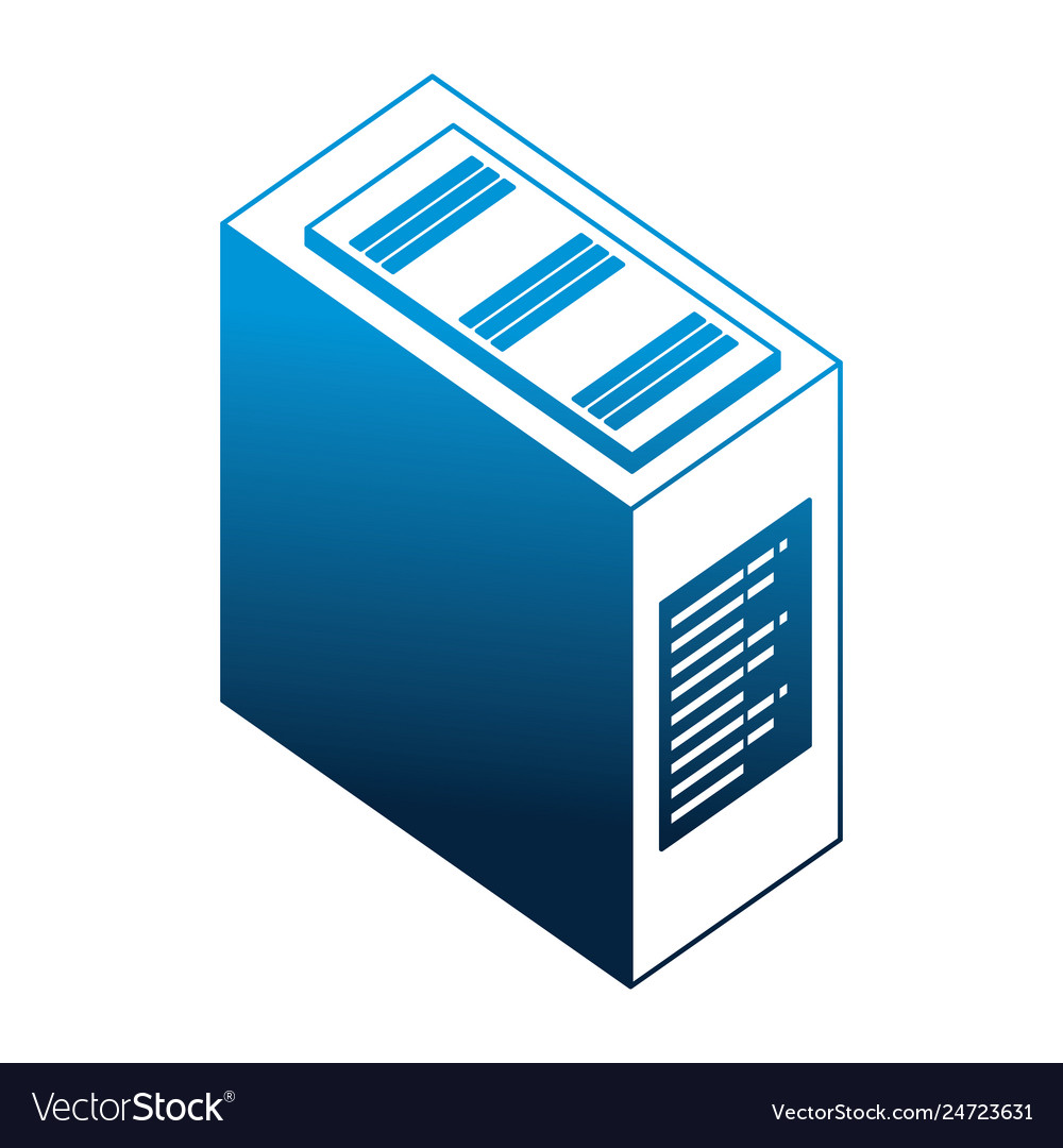 Server data center isometric icon Royalty Free Vector Image