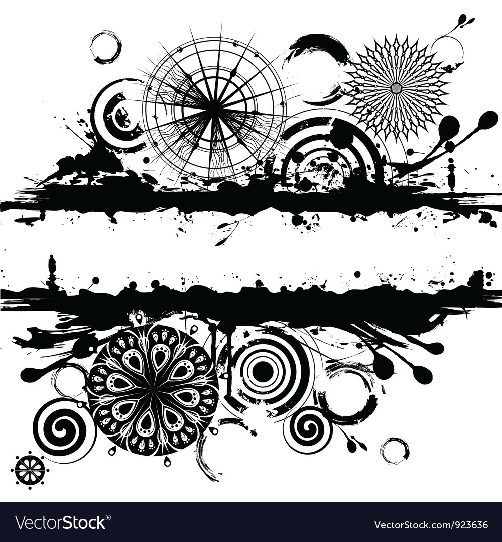 Black And White Circles Abstract Royalty Free Vector Image