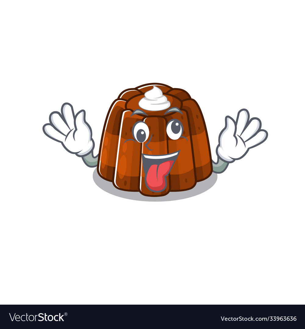 Cute sneaky chocolate pudding cartoon character Vector Image Cute sneaky chocolate pudding cartoon character Vector Image
