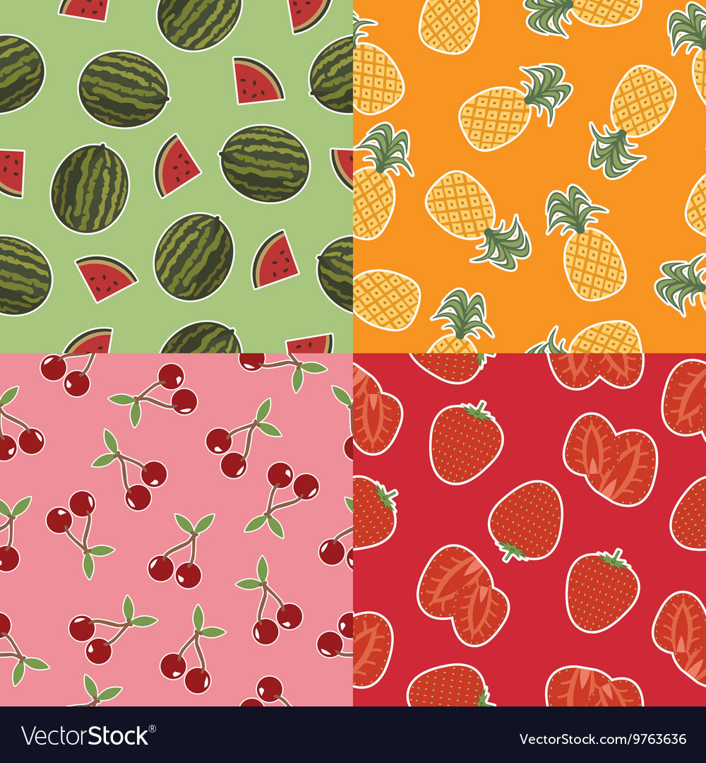Food Patterns Royalty Free Vector Image VectorStock