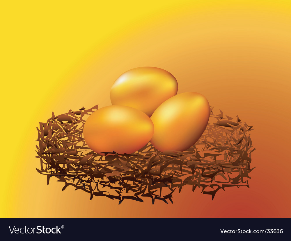 Golden eggs Royalty Free Vector Image - VectorStock