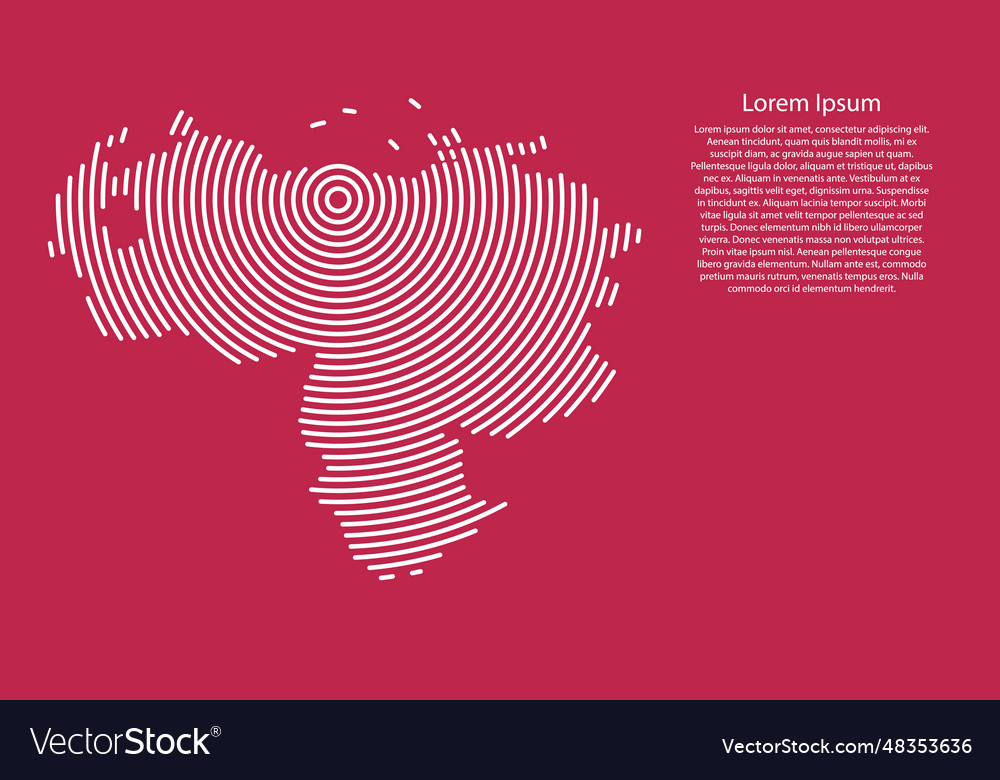 Venezuela map country from white futuristic