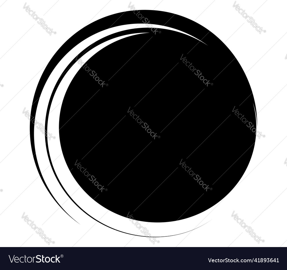 Schwarze und weiße abstrakte Kreise runde Spirale