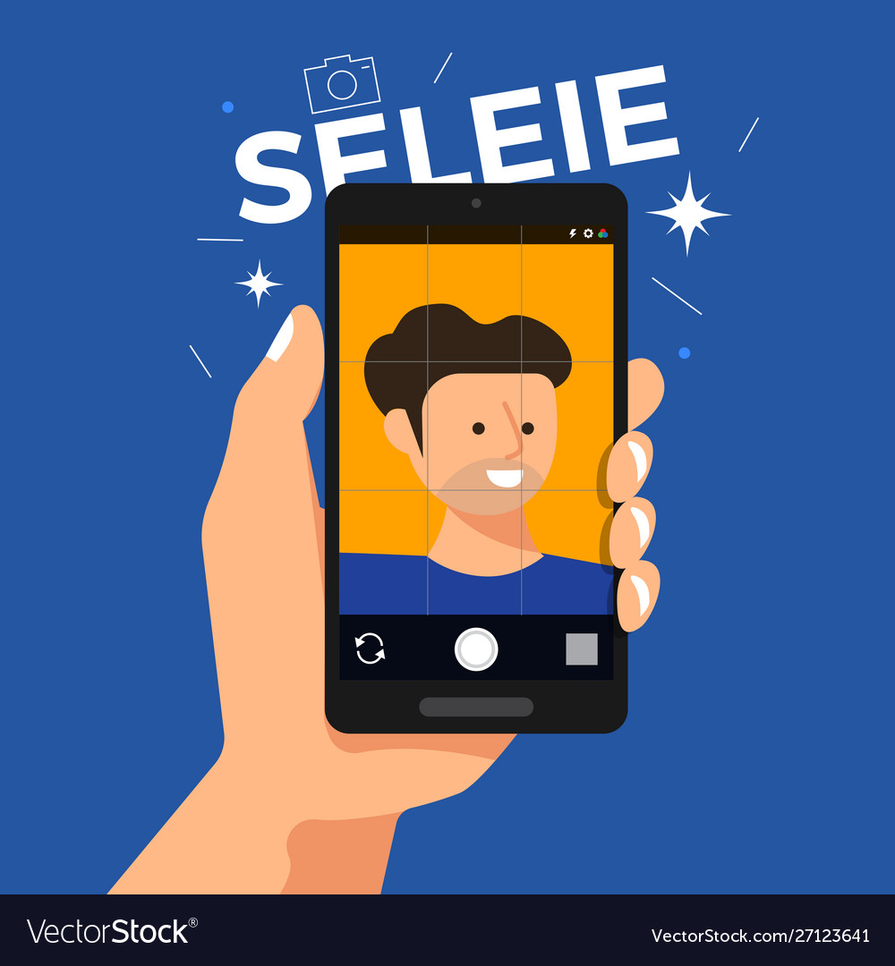 Hand Hold Smartphone Royalty Free Vector Image