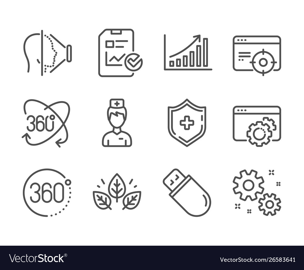 Set science icons such as doctor medical