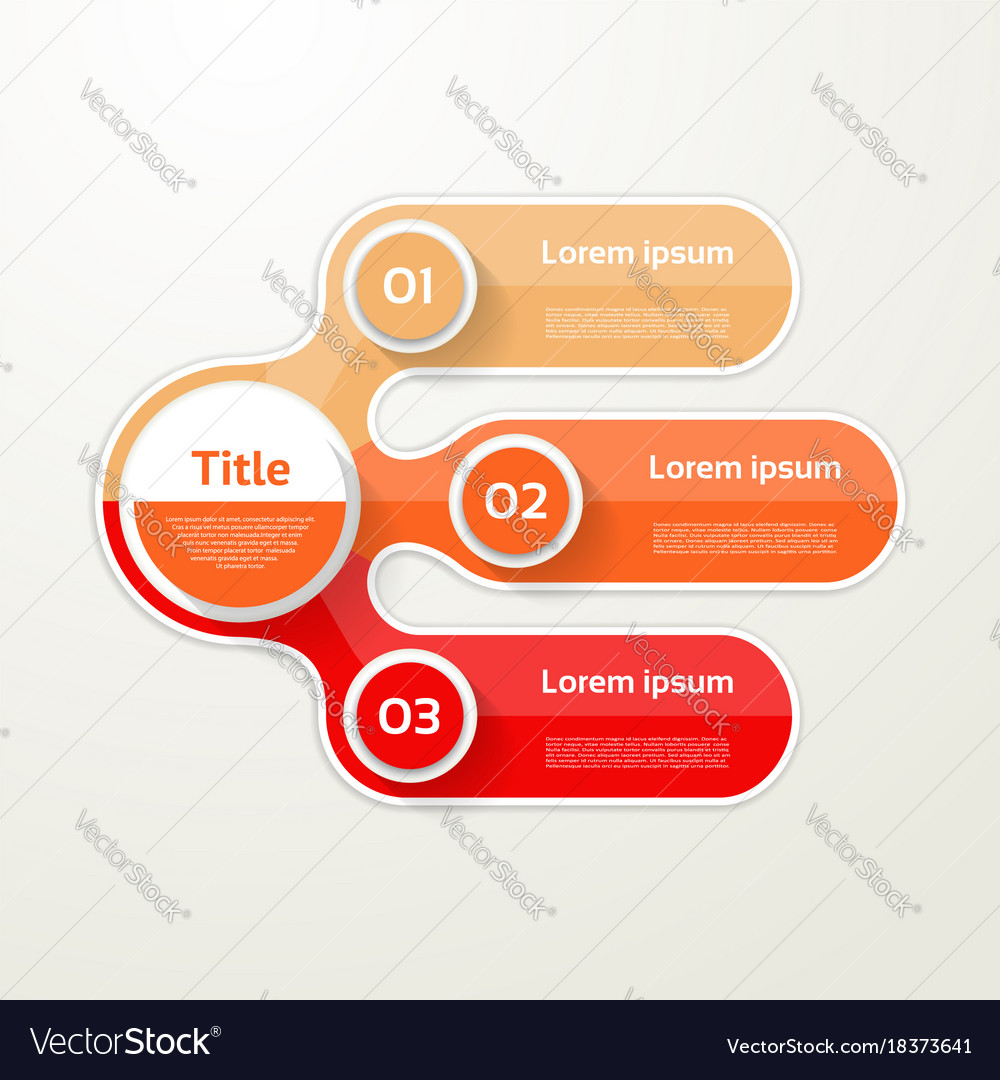 Three elements banner 3 steps design chart