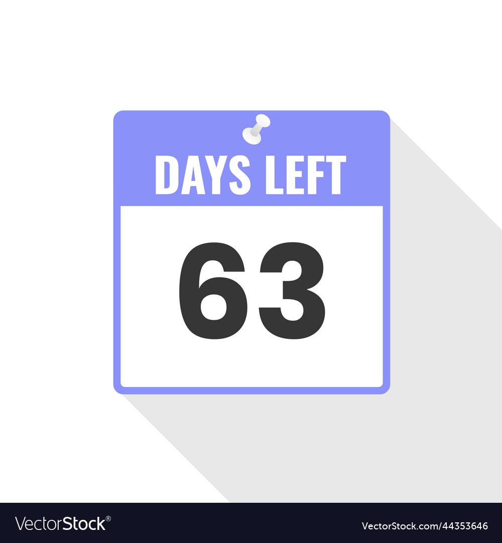 63 days left countdown sales icon