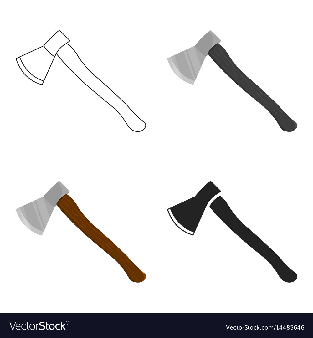 Axe icon cartoon single weapon icon from the big Vector Image