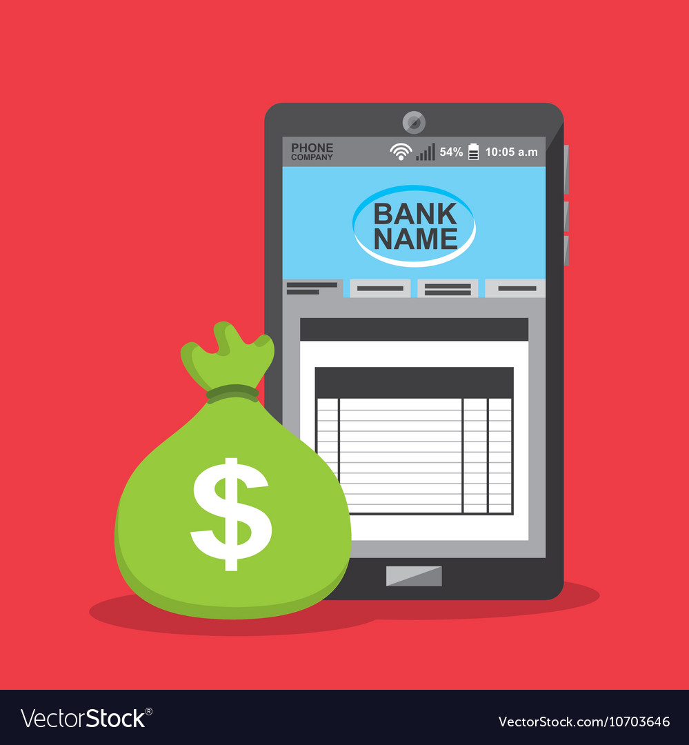 Bank online technology icon