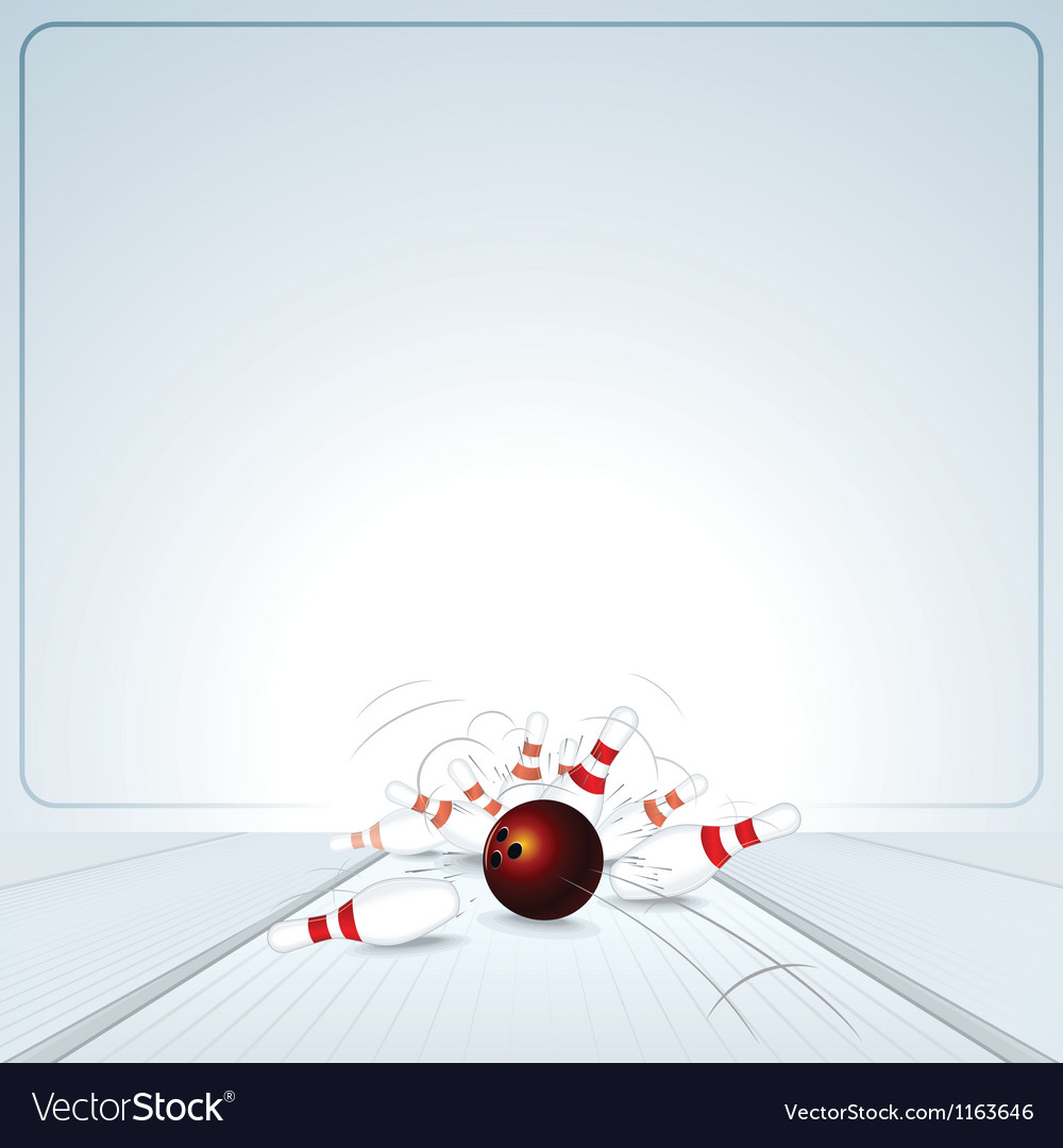 Bowling strike ball Royalty Free Vector Image - VectorStock