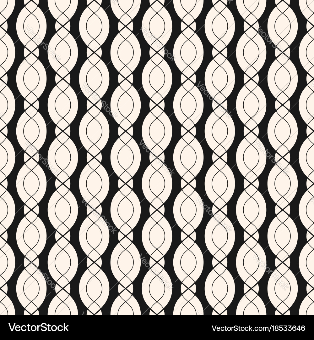Geometric seamless pattern with smooth wavy lines Vector Image