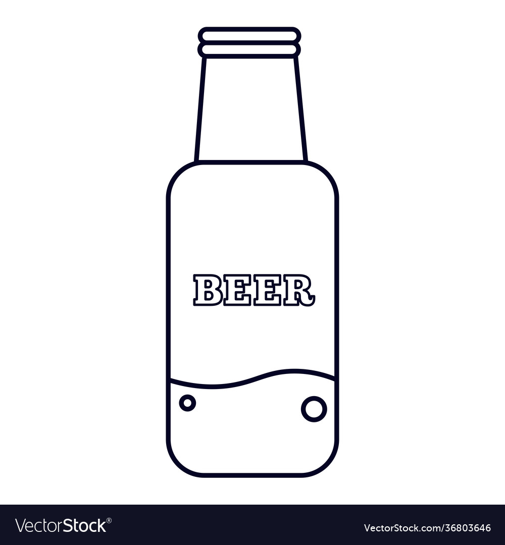 Isolated beer bottle white