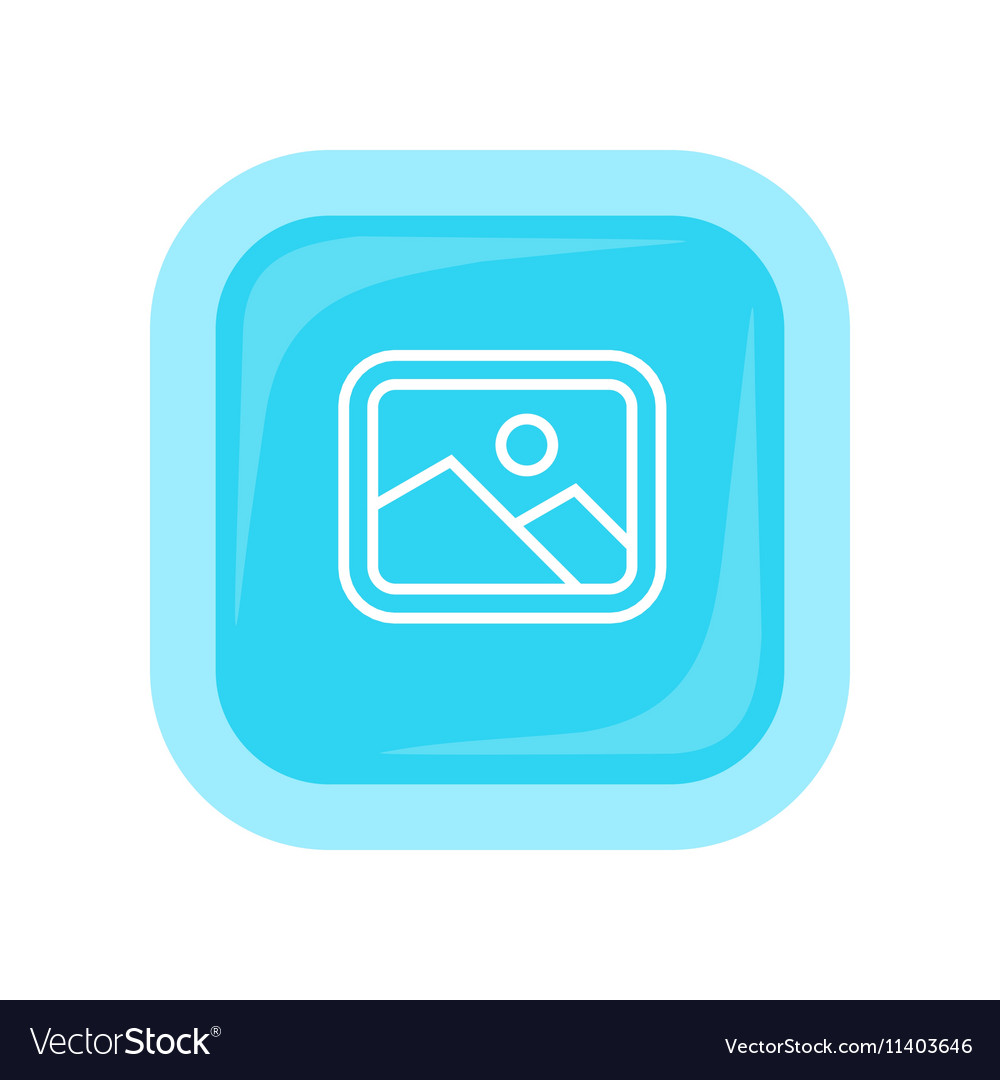 Landscape icon in flat style design